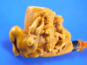 SMS Meerschaums - Composition - Indian and Antelope by Cevher